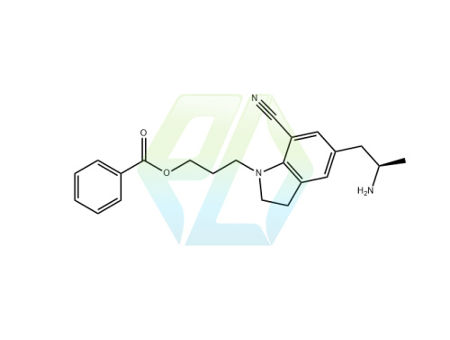 5-(2-Aminopropyl)-7-cyanoindolin-1-yl)propyl benzoate